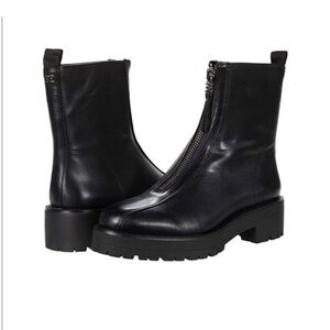 Sam Edelman black Jacquie zipper combat boot size 7